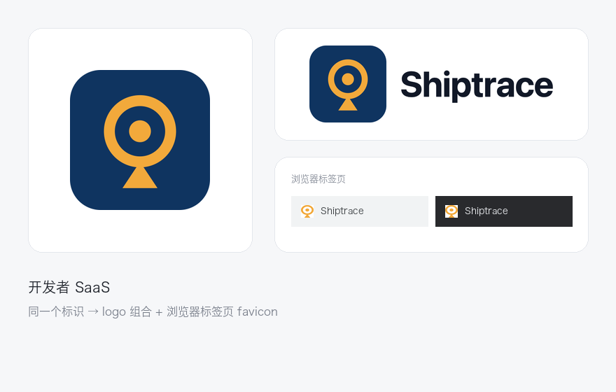 Branding kit example for a developer SaaS dashboard