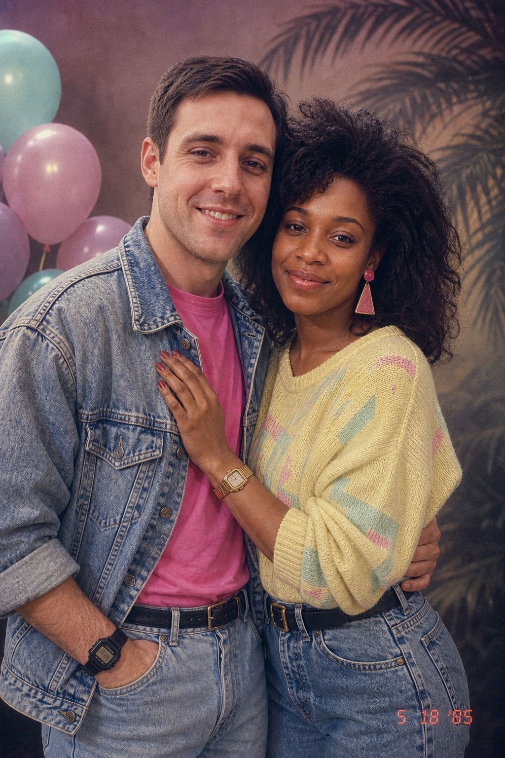 80s prompt trending couple — 1985 情侣照 — 成片